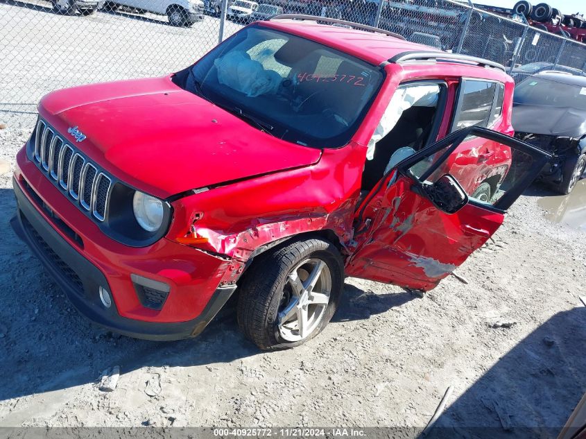 2019 Jeep Renegade Latitude Fwd VIN: ZACNJABB3KPK04454 Lot: 40925772