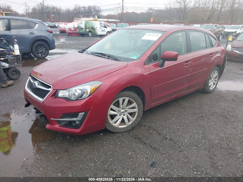 VIN JF1GPAB69G8222782 2016 Subaru Impreza, 2.0I Pre... no.2