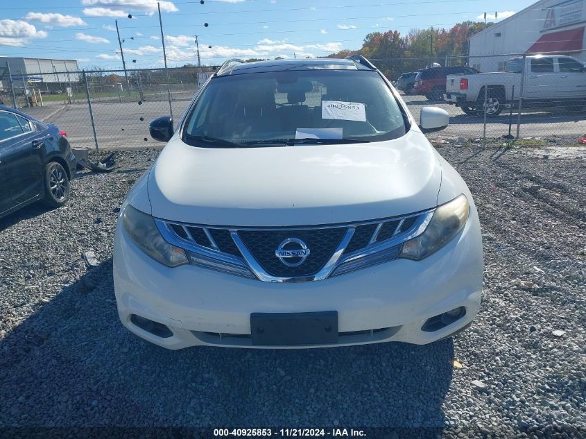 2013 Nissan Murano Sl VIN: JN8AZ1MW6DW312735 Lot: 40925853