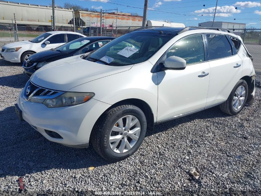 2013 Nissan Murano Sl VIN: JN8AZ1MW6DW312735 Lot: 40925853