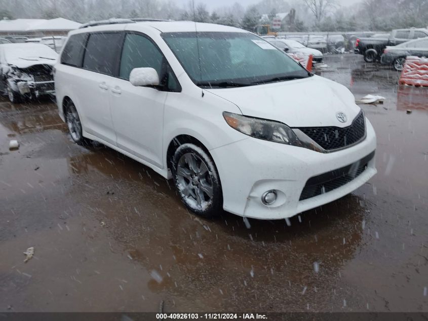 2012 Toyota Sienna Se 8 Passenger VIN: 5TDXK3DC7CS238038 Lot: 40926103