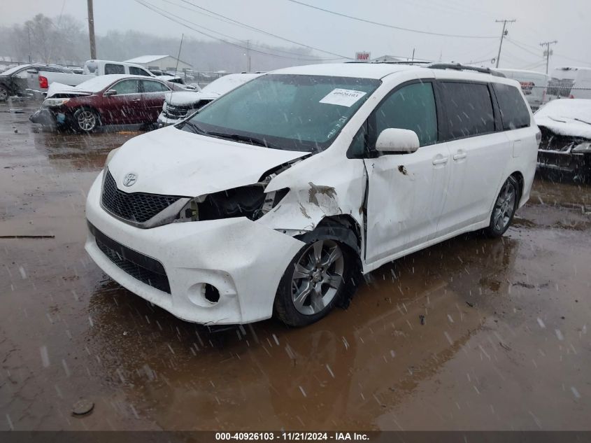 Vin: 5tdxk3dc7cs238038, lot: 41415825, toyota sienna se 8 passenger 20122