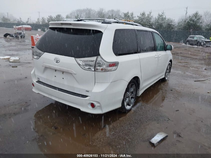 Vin: 5tdxk3dc7cs238038, lot: 41415825, toyota sienna se 8 passenger 20124