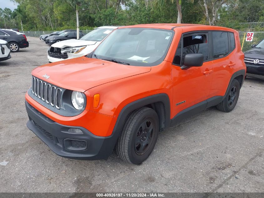 2016 Jeep Renegade Sport VIN: ZACCJAAT8GPE29609 Lot: 40926197