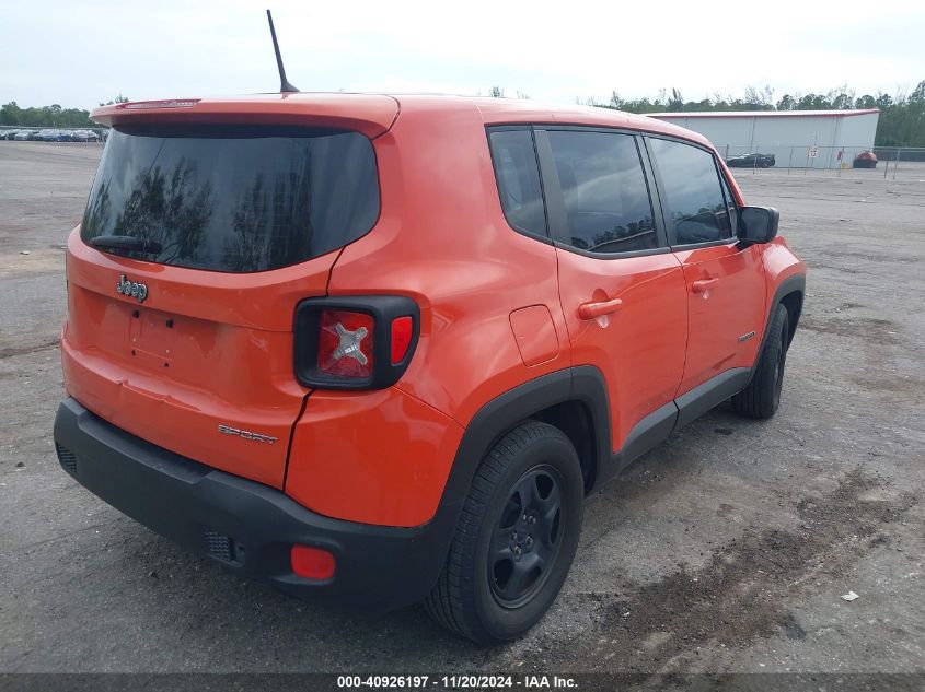 2016 Jeep Renegade Sport VIN: ZACCJAAT8GPE29609 Lot: 40926197