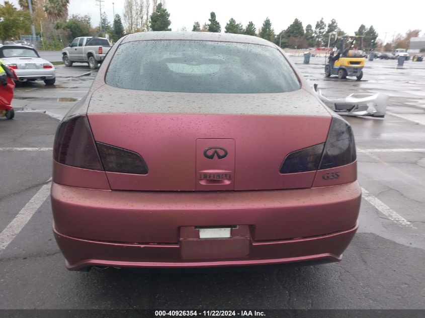 2003 Infiniti G35 Base W/6 Speed Manual VIN: JNKCV51EX3M018099 Lot: 40926354