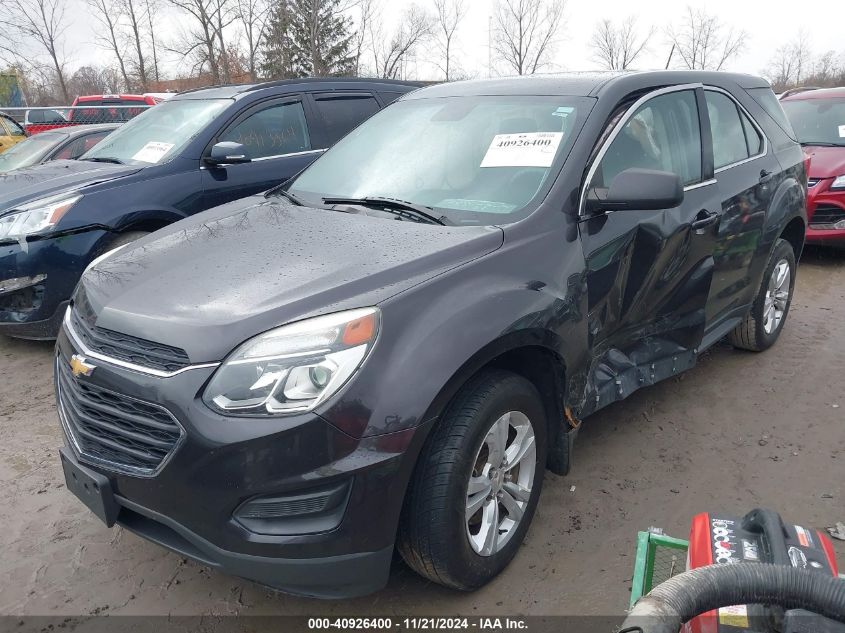 VIN 2GNFLEEK7G6202755 2016 Chevrolet Equinox, LS no.2