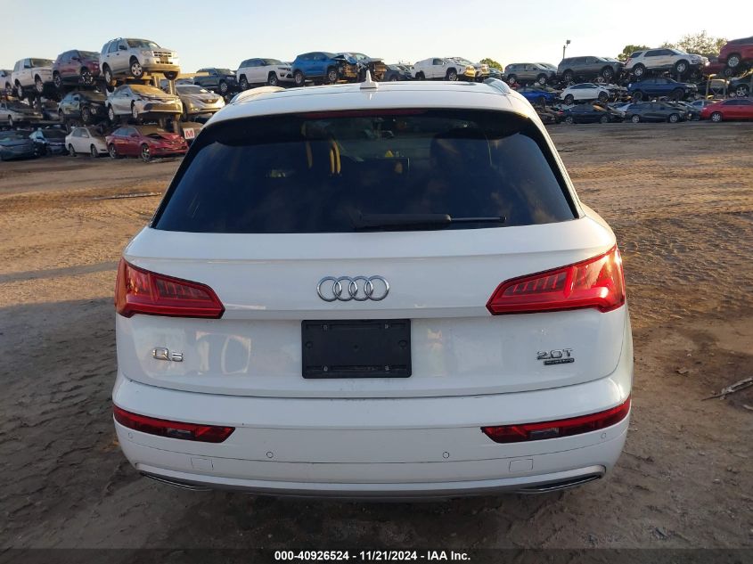 2018 Audi Q5 2.0T Premium VIN: WA1BNAFYXJ2248589 Lot: 40926524