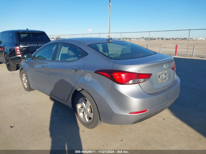 2015 Hyundai Elantra Se VIN: 5NPDH4AE5FH580272 Lot: 40926611