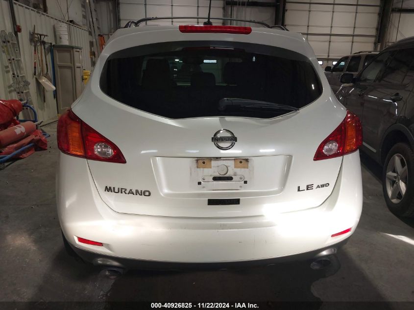 2009 Nissan Murano Le VIN: JN8AZ18W89W116344 Lot: 40926825