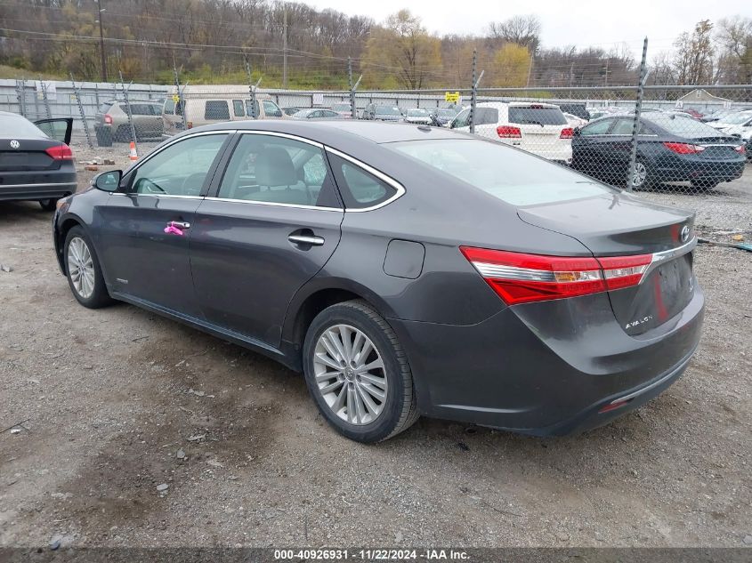 VIN 4T1BD1EB2EU026379 2014 Toyota Avalon, Hybrid Xl... no.3