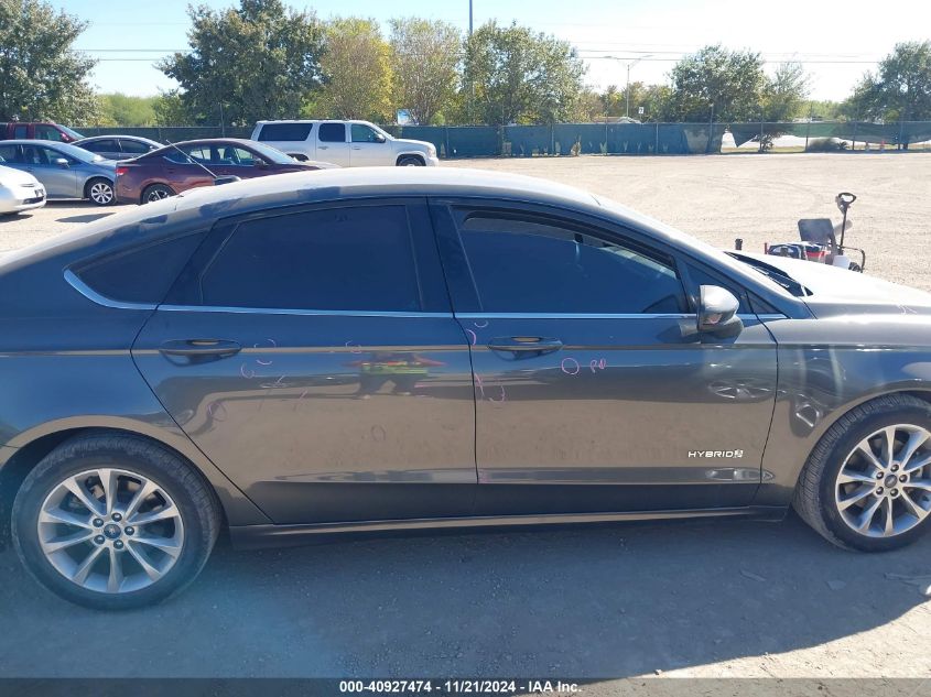 2017 Ford Fusion Hybrid Se VIN: 3FA6P0LU7HR400630 Lot: 40927474