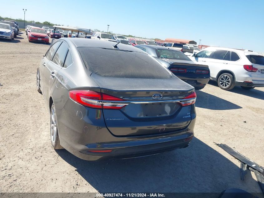 2017 Ford Fusion Hybrid Se VIN: 3FA6P0LU7HR400630 Lot: 40927474