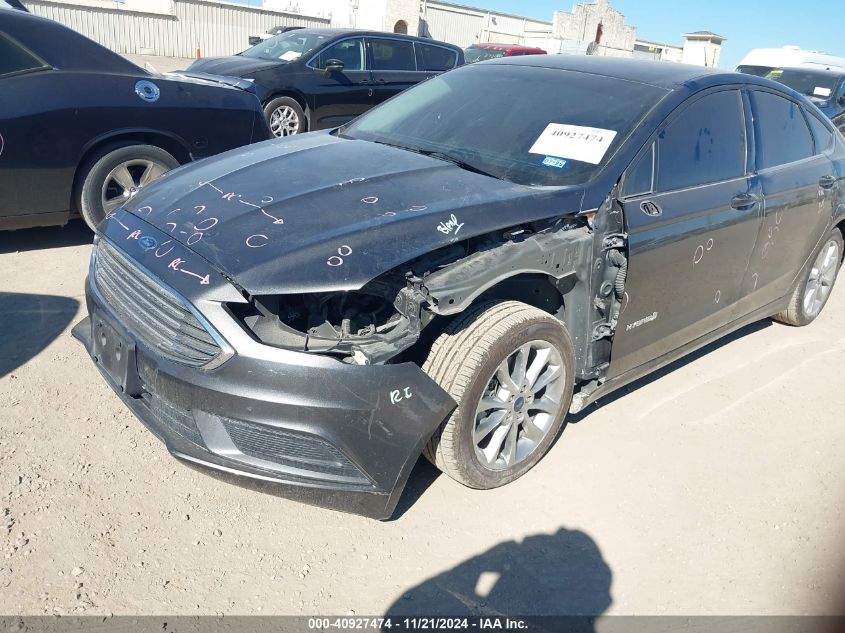 2017 Ford Fusion Hybrid Se VIN: 3FA6P0LU7HR400630 Lot: 40927474