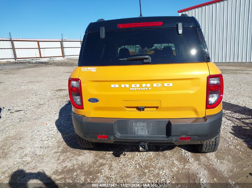 2022 Ford Bronco Sport Badlands VIN: 3FMCR9D94NRD22322 Lot: 40927541