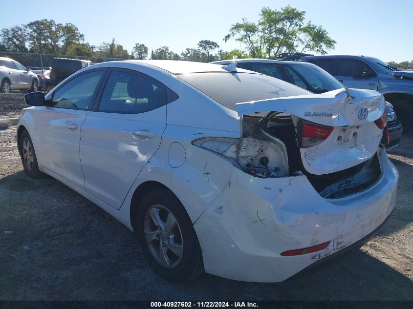 2015 Hyundai Elantra Se VIN: 5NPDH4AE3FH592856 Lot: 40927602