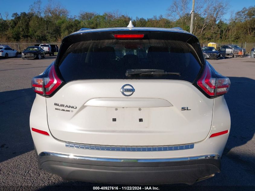 2018 Nissan Murano Sl VIN: 5N1AZ2MG8JN160544 Lot: 40927616