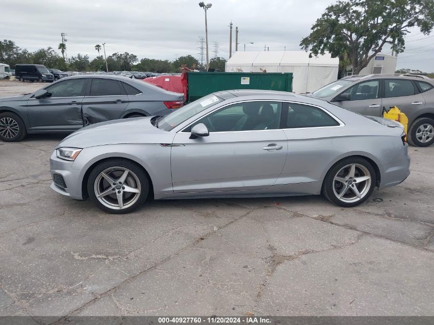 2018 Audi A5 2.0T Premium VIN: WAUTNAF54JA017125 Lot: 40927760