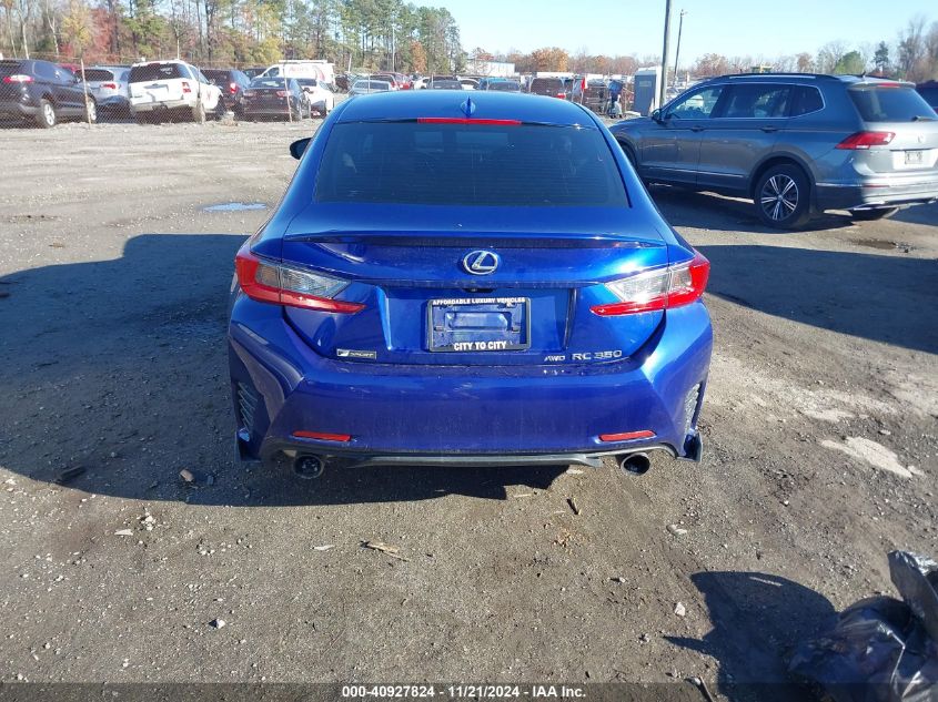 2015 Lexus Rc 350 VIN: JTHSE5BC4F5000303 Lot: 40927824