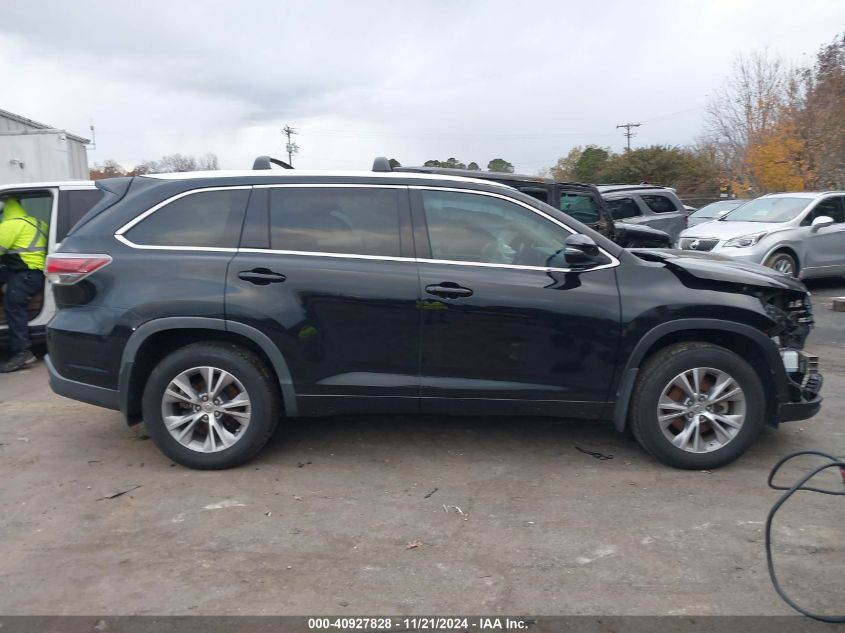 2015 Toyota Highlander Xle V6 VIN: 5TDJKRFH9FS200073 Lot: 40927828