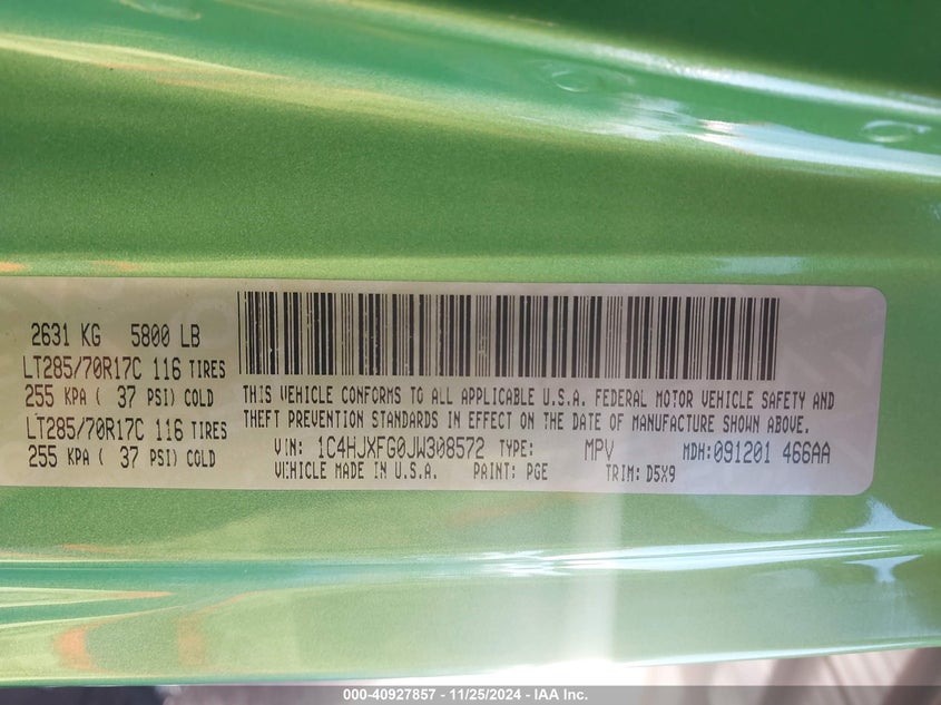 2018 JEEP WRANGLER UNLIMITED RUBICON 4X4 - 1C4HJXFG0JW308572