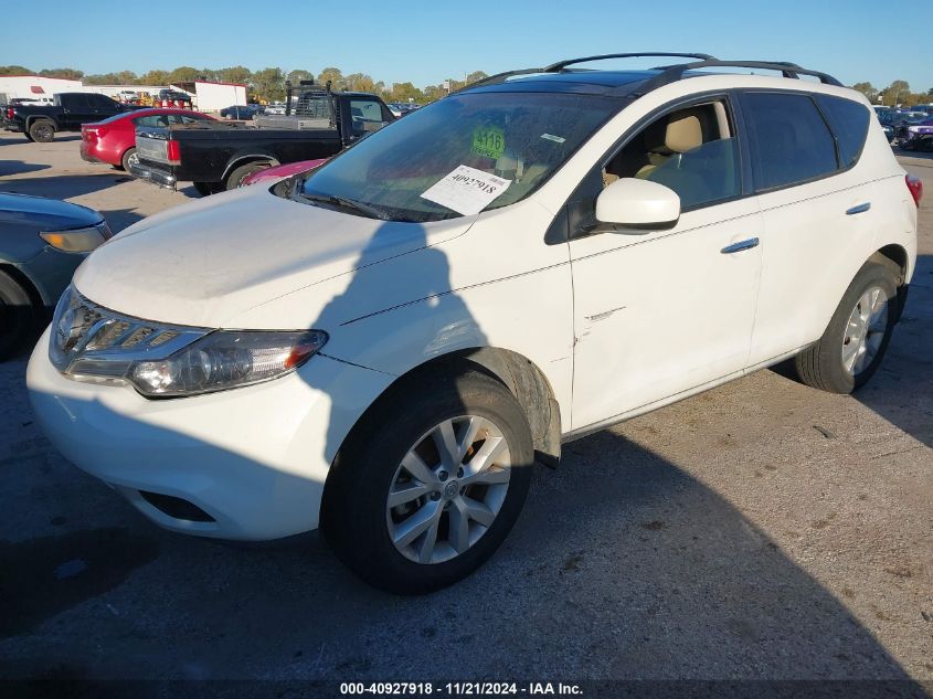 2014 Nissan Murano Sl VIN: JN8AZ1MU9EW420944 Lot: 40927918