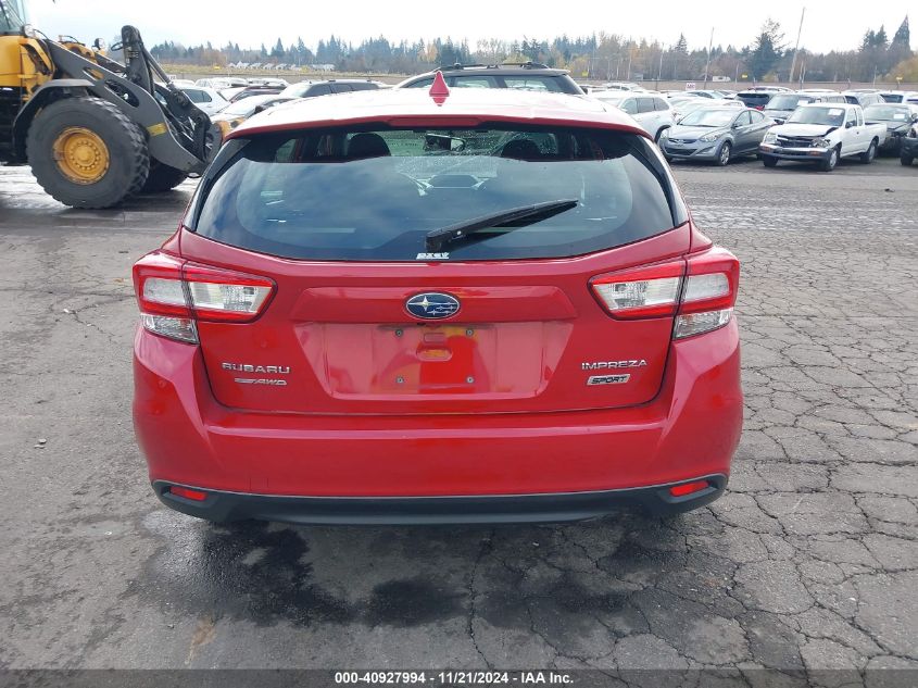 2017 Subaru Impreza 2.0I Sport VIN: 4S3GTAM69H3738965 Lot: 40927994