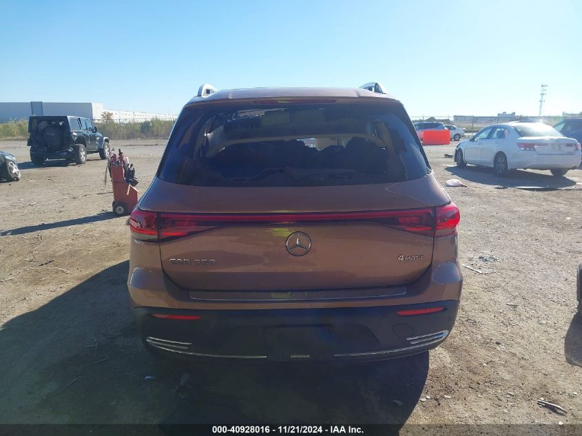 2023 Mercedes-Benz Eqb 350 Suv 4Matic VIN: W1N9M1DB8PN016899 Lot: 40928016