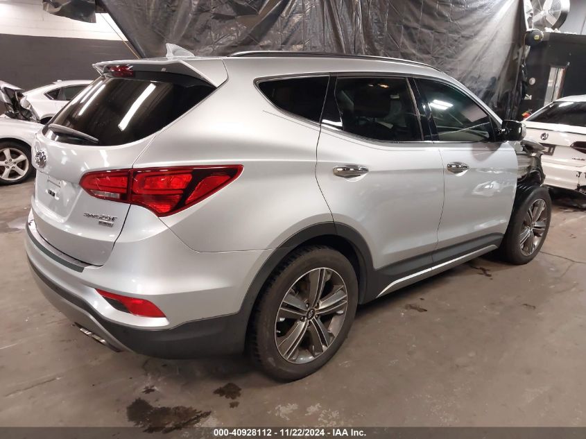 VIN 5XYZW4LA3HG489436 2017 Hyundai Santa Fe, Sport... no.4