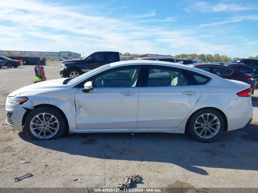 2019 Ford Fusion Se VIN: 3FA6P0HD1KR215523 Lot: 40928127