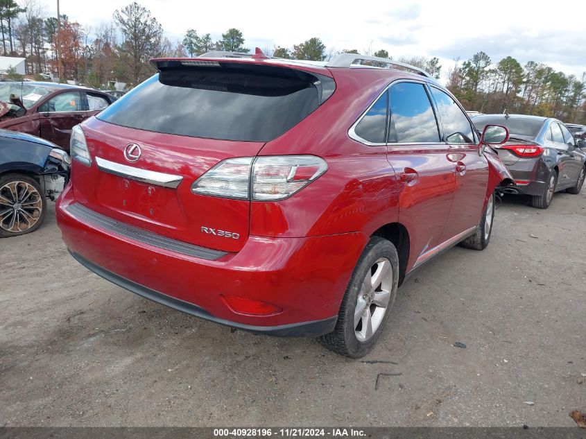 2012 Lexus Rx 350 VIN: 2T2BK1BA7CC145248 Lot: 40928196