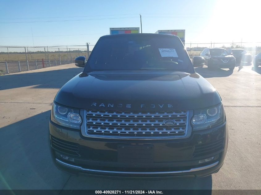 2016 Land Rover Range Rover 3.0L V6 Supercharged Hse VIN: SALGS2PF0GA296276 Lot: 40928271