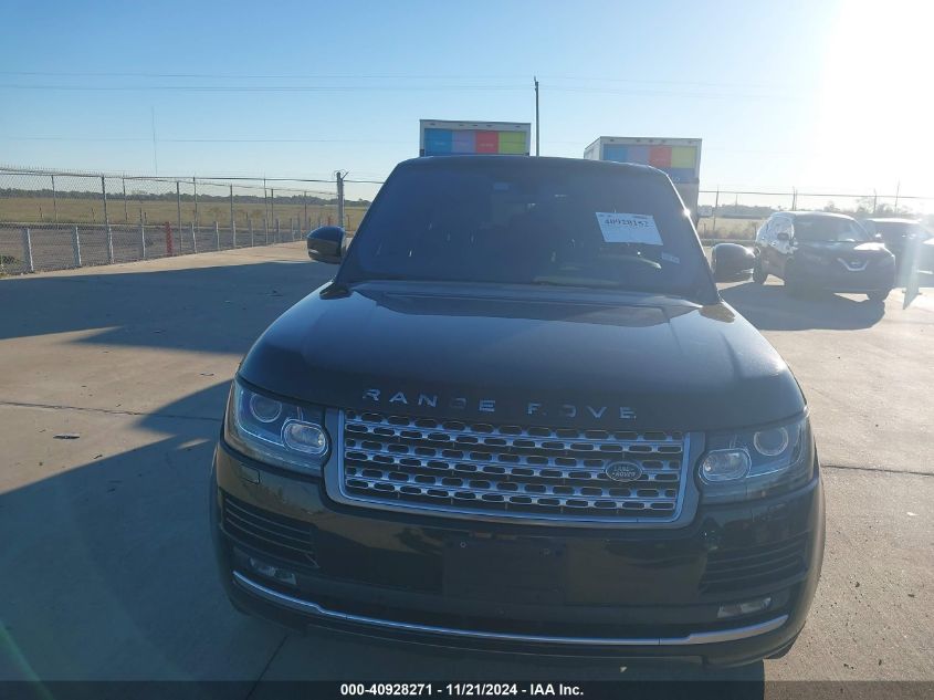 2016 Land Rover Range Rover 3.0L V6 Supercharged Hse VIN: SALGS2PF0GA296276 Lot: 40928271