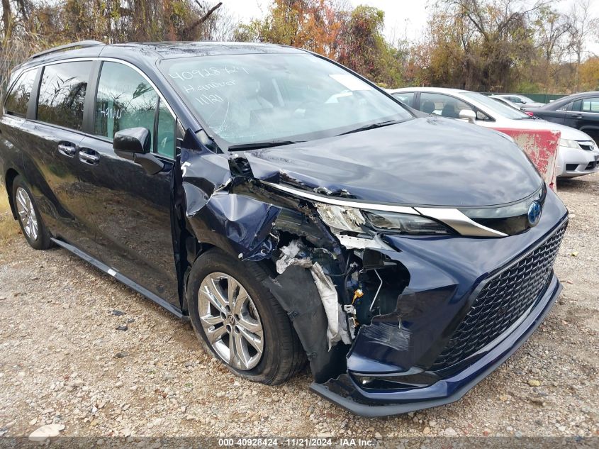 2022 Toyota Sienna Xse VIN: 5TDXSKFC6NS070628 Lot: 40928424