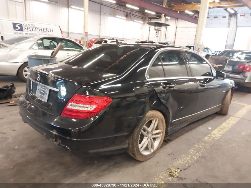 2012 Mercedes-Benz C 250 Luxury/Sport VIN: WDDGF4HB7CA623260 Lot: 40928790