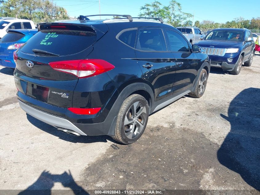 2017 Hyundai Tucson Limited VIN: KM8J3CA25HU376318 Lot: 40928843