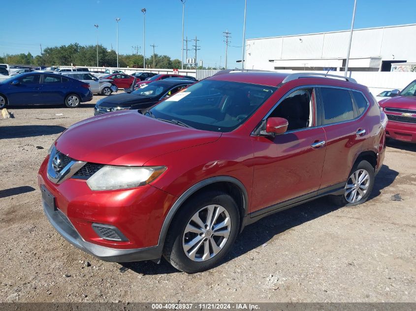 VIN KNMAT2MTXFP557753 2015 Nissan Rogue, SV no.2