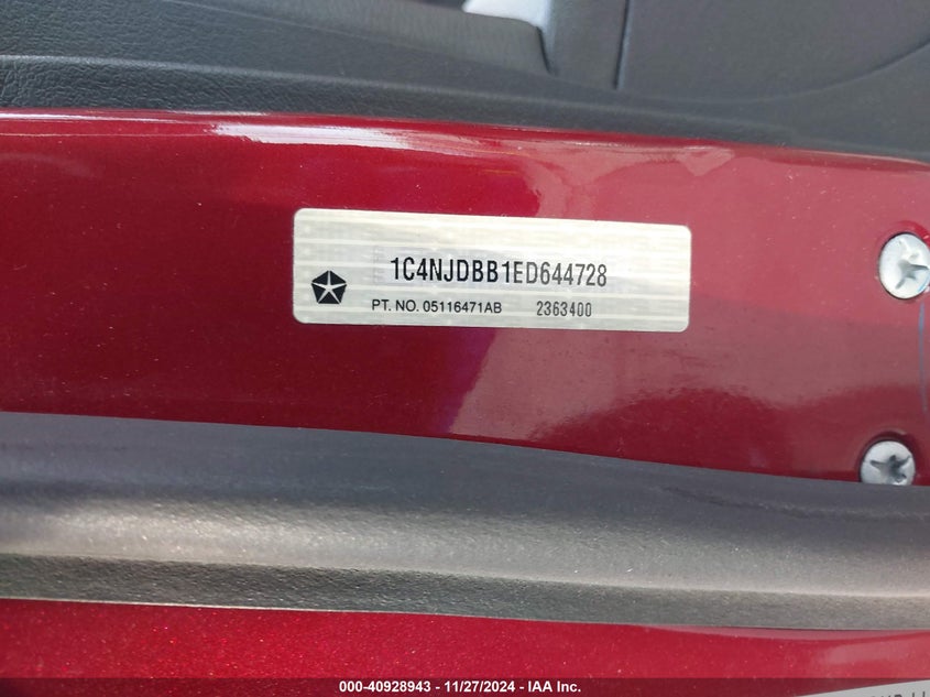 2014 JEEP COMPASS SPORT - 1C4NJDBB1ED644728