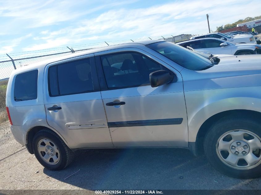 2011 Honda Pilot Lx VIN: 5FNYF3H23BB039808 Lot: 40929254