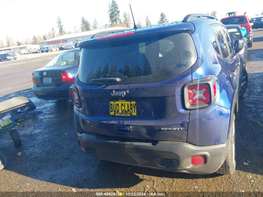 2019 Jeep Renegade Sport Fwd VIN: ZACNJAAB2KPK27001 Lot: 40929335