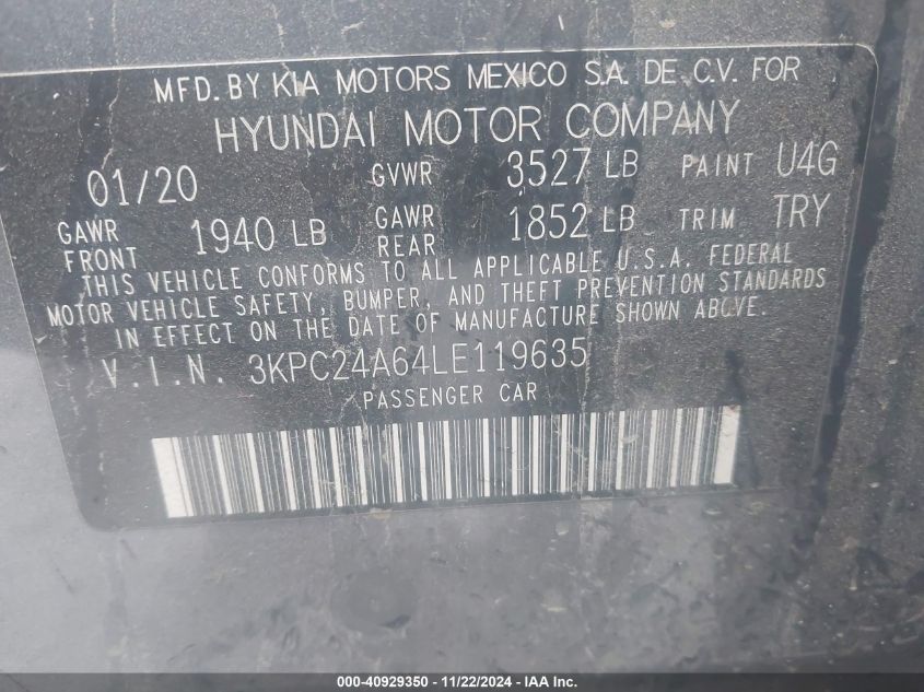 2014 HYUNDAI ACCENT VIN: KMHCT5AE0EU159365