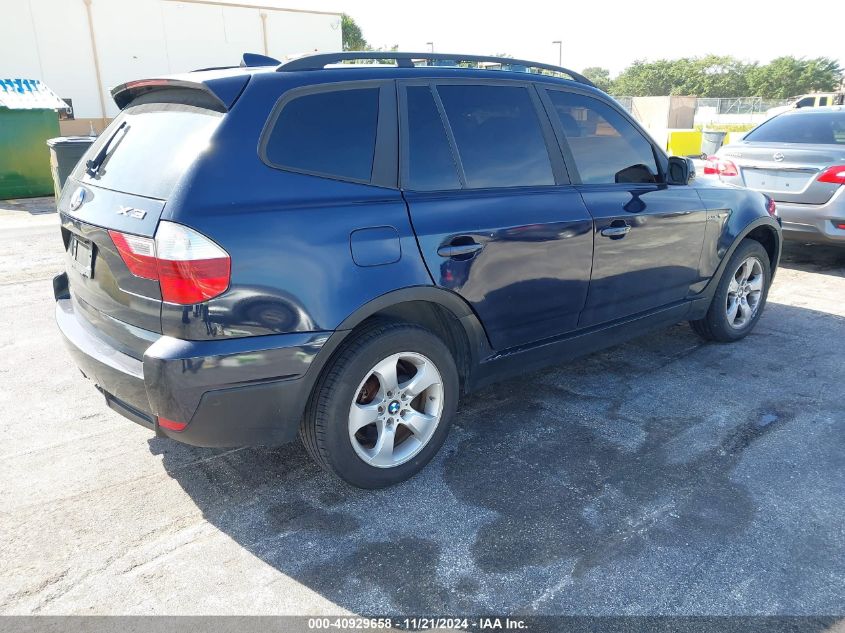 2008 BMW X3 3.0Si VIN: WBXPC934X8WJ15970 Lot: 40929658