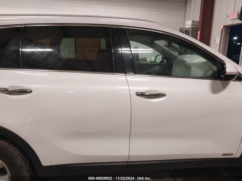 2019 Kia Sorento 2.4L Lx VIN: 5XYPGDA3XKG590036 Lot: 40929922