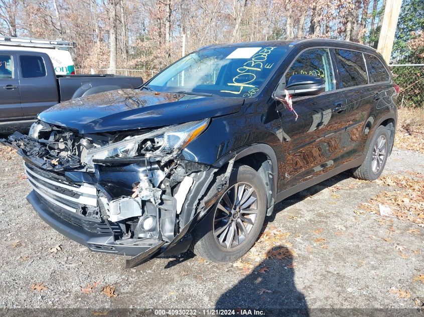 2019 Toyota Highlander Xle VIN: 5TDJZRFH9KS627467 Lot: 40930232