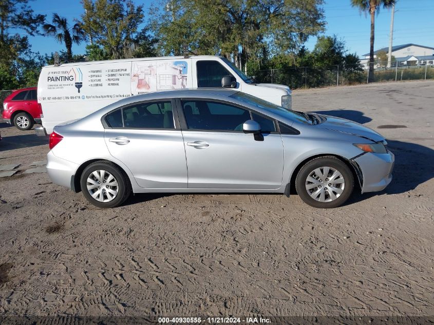 2012 Honda Civic Lx VIN: 2HGFB2F57CH558920 Lot: 40930555