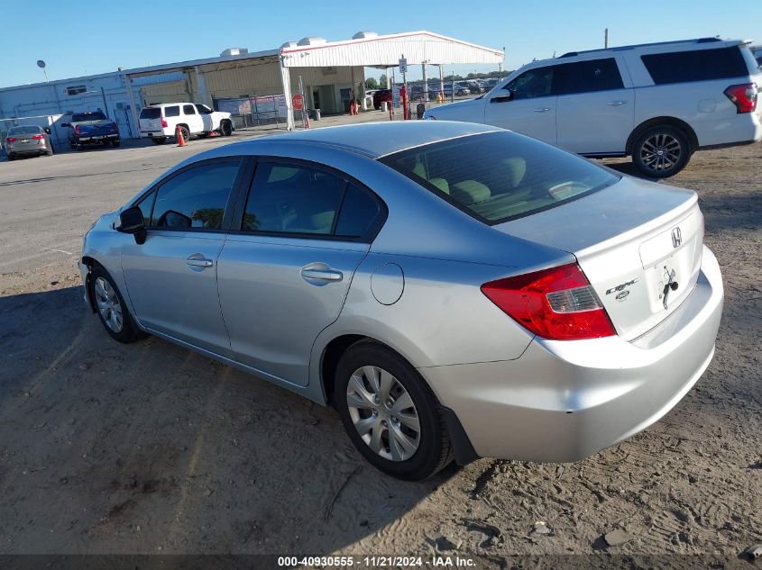 2012 Honda Civic Lx VIN: 2HGFB2F57CH558920 Lot: 40930555