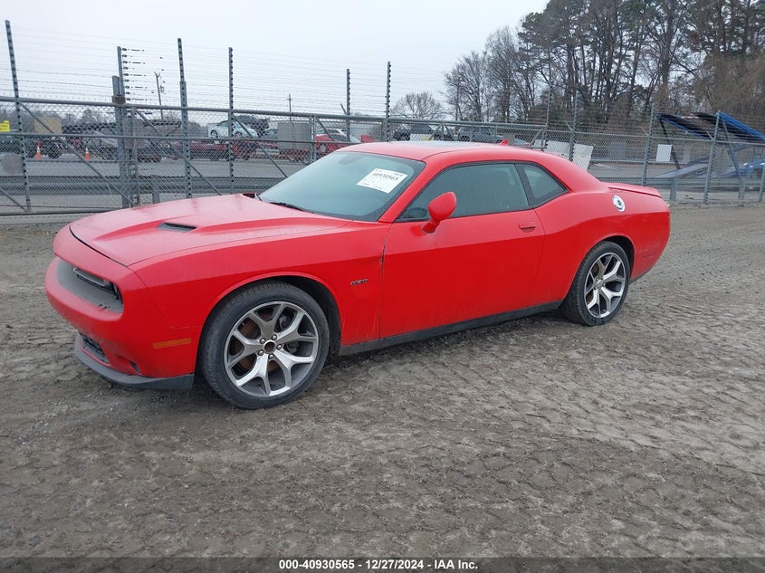 Vin: 2c3cdzbt6fh823067, lot: 41420287, dodge challenger r/t plus 20152