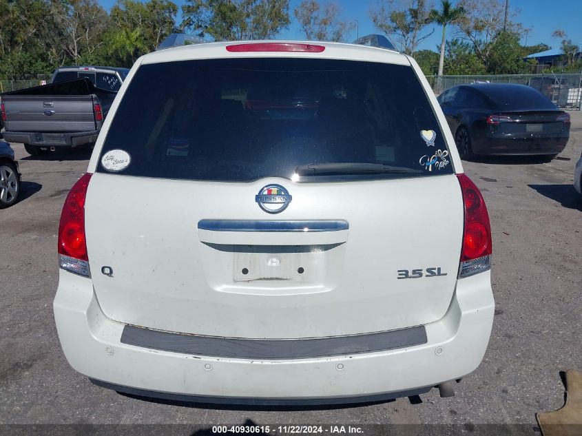 2007 Nissan Quest 3.5 Sl VIN: 5N1BV28U67N137742 Lot: 40930615