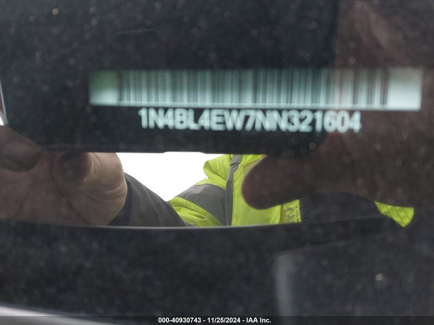 2022 NISSAN ALTIMA VIN: 1N4BL4EW7NN321604
