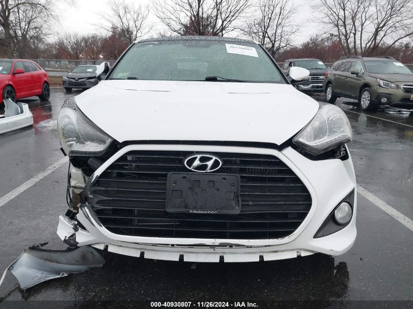 2013 HYUNDAI VELOSTER TURBO W/BLUE - KMHTC6AE7DU110202